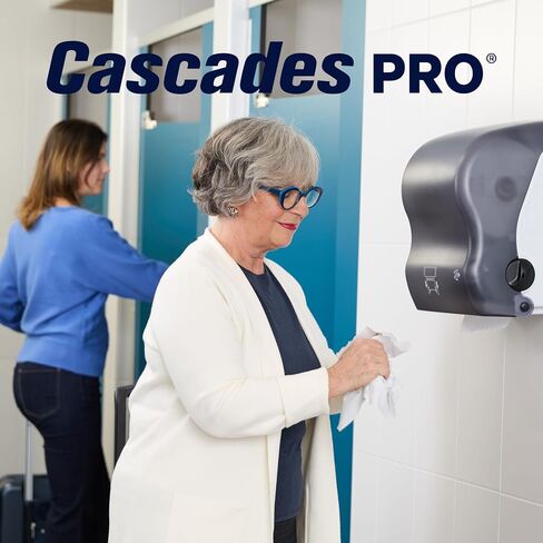 Cascades PRO Select Strong and Absorbent Hand Paper Towels - Suitable for Most Universal Dispensers - Paper Towel Rolls Bulk - 800 Feet/ Roll, 6 Rolls/Pack - H080 - White in Kuwait