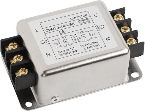 مرشح إمداد على مرحلتين أحادي الطور 250 فولت CW4L2، 3A/6A/10A/20A لقمع الضوضاء EMI، معدات غلاف سبيكة مدمجة (20A) in Kuwait