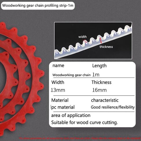 Router Table Plate For 1M Profiling Strip Flexible Curve Template Adjustable & Fixed Complex Shape Contour Tool Templates Guide Sturdy Material（Size:1M,Color:Red) in Kuwait