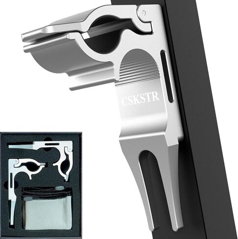 2-Pack Magnetic Sticks Holder for Golf Cart & Grass | 4-Point Strong Lock Sponge Pad Protection | Shining Silver Aluminum Alloy with CNC Machined | Fits 30-70 Ring Gauge | Divot Tools in Saudi Arabia