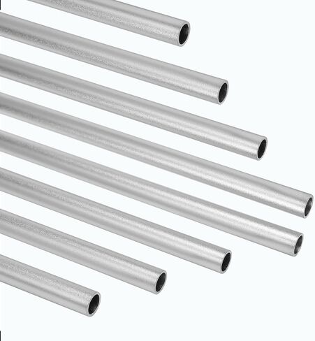 6063 Aluminum Round Tube - 0.4in OD x 0.04in Wall Thick, 12in Length Aluminum Tube, 8 PCS in Kuwait