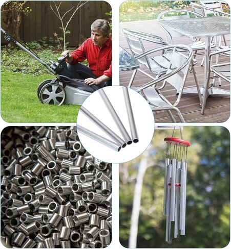 6063 Aluminum Round Tube - 0.4in OD x 0.04in Wall Thick, 12in Length Aluminum Tube, 8 PCS in Kuwait