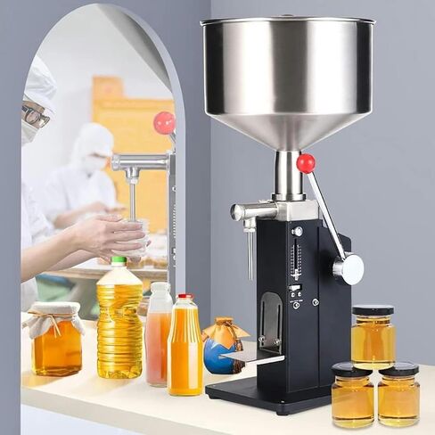 Manual Paste Filling Machine, Adjustable 5-110Ml Bottle Filling Machine, Stainless Steel Liquid Filling Machine with Scale and Removable Stand in Kuwait