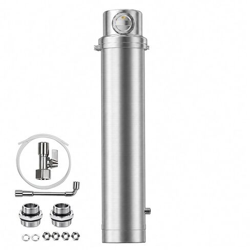 Whole House Water Filter, 13GPM Backwash Filtration System Stainless Steel | 6 Year Backwash Filter, 0.01μm UF Filtration, 304 Stainless Steel, High Flow for Whole House, Ideal for Well/Tap/Lake Water in Kuwait