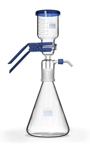 Laboratory Vacuum Filtration Distillation Apparatus, Borosilicate Glass Vacuum Filtration Assembly Filter Kit with 1000ML Filtering Flask and 300ML Graduated Funnel in Kuwait
