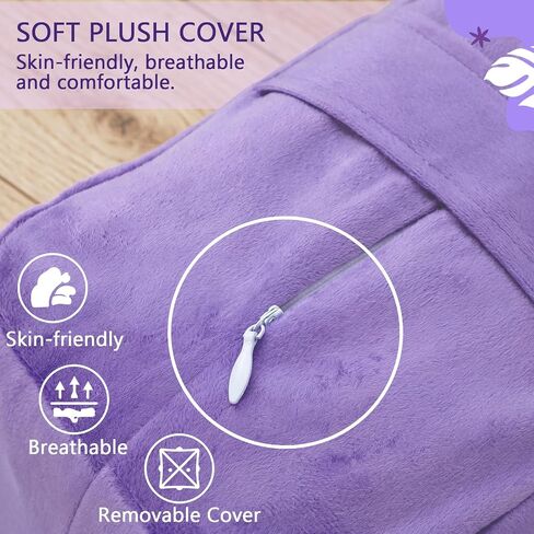 Chalyna 3 Pcs Yoga Bolster Pillow & Yoga Blocks Set Stretching and Back Support Lightweight Foam Blocks Portable Handle Soft Non-slip Surface Reusable for Pilates Meditation Balance Purple in Kuwait