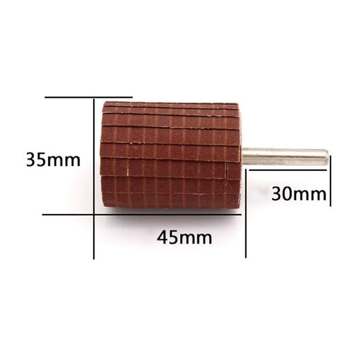 Holibanna 6mm Rod Diameter Polishing Emery Cloth Wheel for Wood and Carved Wood, 120 Grit Pattern Sanding Wheel with Metal Core, for Polishing and Improving Production Efficiency in Kuwait