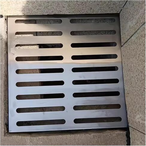 Premium Stainless Steel Square Floor Drain Cover - 25x25cm Fast Flow Grate, Removable & Anti-Rust for Indoor/Outdoor Use, Ideal for Home & Commercial Drainage Solutions. in Kuwait