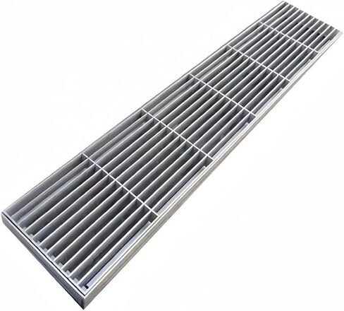 Weather-Resistant Stainless Steel Drain Grate - Rustproof Metal Sewer Cover for Outdoor Pools, Patios & Commercial Use - Durable Square Floor Drain Channel in Kuwait