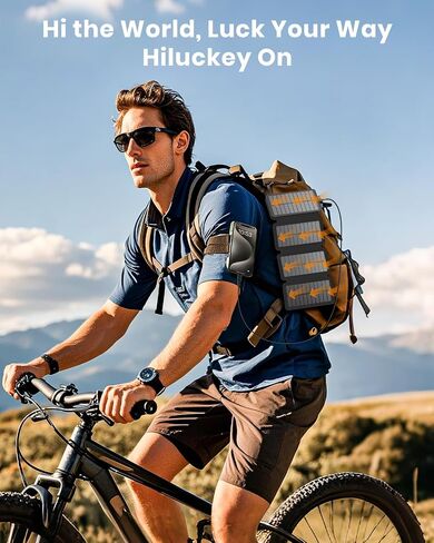 Hiluckey Solar Charger Power Bank 27000mAh - 22.5W شاحن الهاتف المحمول سريع الشحن مع 4 ألواح شمسية - حزمة بطارية خارجية USB C PD مع 3 مخارج USB للهاتف المحمول والكمبيوتر اللوحي in Kuwait