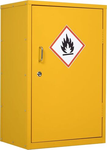 Flammable Safety Cabinet, 30" x 18" x 12" Flammable Cabinet with Adjustable Shelf, Galvanized Steel Fire Cabinets, Hazardous Chemical Storage for Garage, Lab, Industrial Use in Kuwait