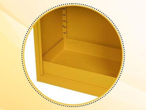 Flammable Safety Cabinet, 30" x 18" x 12" Flammable Cabinet with Adjustable Shelf, Galvanized Steel Fire Cabinets, Hazardous Chemical Storage for Garage, Lab, Industrial Use in Kuwait