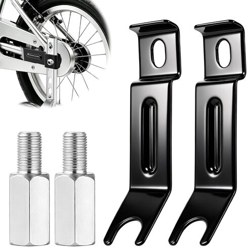 2pcs Axle Extenders & 2pcs Stabiliser Extension Bolts for Bicycle Training Wheels, Kids Bike Axle Extender for 12" 16" 18" 20" 22" 24" Wheel Bikes (Black) in Kuwait