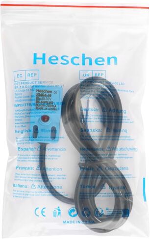 Heschen مربع مستشعر القرب الاستقرائي التبديل نوع غير درع SN04-N كاشف المسافة 5 مم 10-30VDC 200mA NPN مفتوح عادة (NO) 3 أسلاك in Kuwait