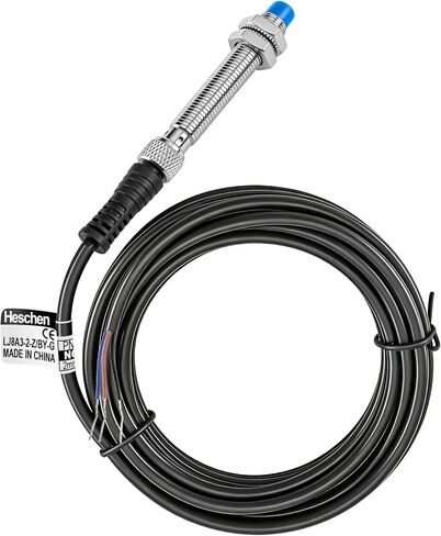 Heschen M8 مفتاح مستشعر القرب الحثي، LJ8A3-2-Z/BY-G، كاشف 2 مم، 10-30VDC 200mA، PNP مفتوح عادة (NO)، 3 أسلاك in Kuwait