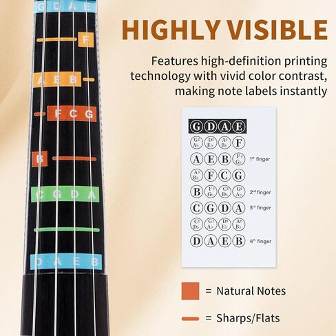 Kmise Violin Accessories, Static Cling Markers—For Violin Fingerboards, Leave No Residue, Reusable in Kuwait