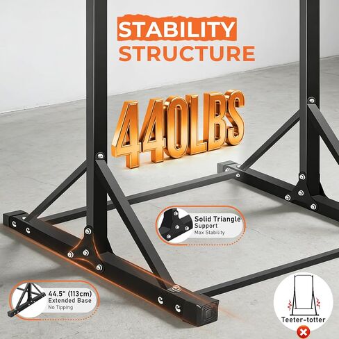 Freestanding Pull Up Bar Stand, Adjustable Chin Up Bar Outdoor | 440LBS Capacity, 7ft Tall Adjustable Stand, Strength Training, Home Gym, Outdoor Workout, Calisthenics Station in Kuwait