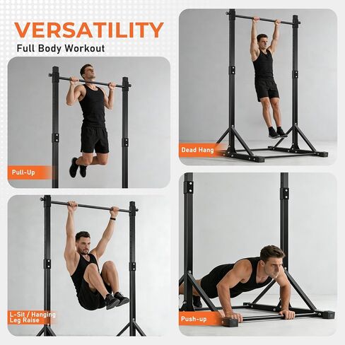 Freestanding Pull Up Bar Stand, Adjustable Chin Up Bar Outdoor | 440LBS Capacity, 7ft Tall Adjustable Stand, Strength Training, Home Gym, Outdoor Workout, Calisthenics Station in Kuwait