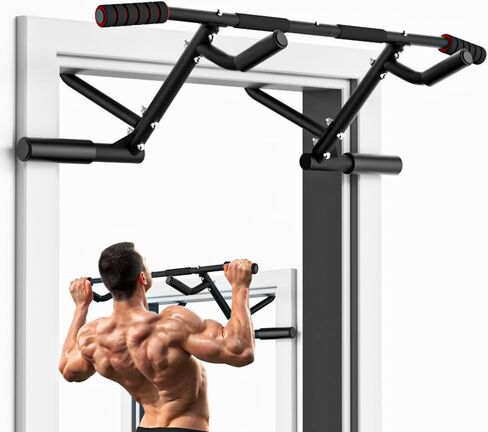 ONETWOFIT 2026 ترقية شريط السحب متعدد القبضة للمدخل - 460 رطلاً شريط الذقن عالي التحمل لممارسة التمارين الرياضية المنزلية، شريط سحب إطار الباب لجميع الأبواب تقريبًا in Kuwait