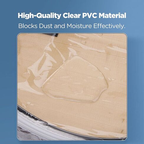 Guitar Dust Cover for 40/41 Inch Acoustic & Electric Guitars – Transparent PVC Full Zipper Enclosure, Waterproof & Dust-Proof Protective Storage Bag for Guitar Display & Home Protection(GC-05) in Kuwait