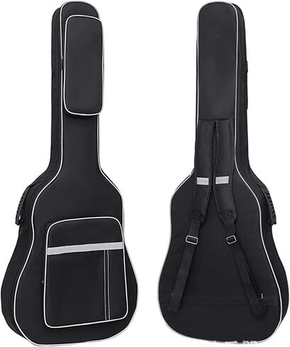 Acoustic Guitar Case 41 Inch Guitar Bag, Guitar Gig Bag for Acoustic Classical Guitar, Water-Resistant Guitar Case Soft with Thick Padding and Reflective Trim, Black in Kuwait