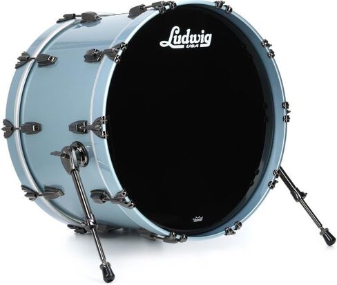 طبلة Ludwig Legacy Maple Bass - 14 بوصة × 22 بوصة، لون أزرق معدني، حصريًا على Sweetwater in Kuwait