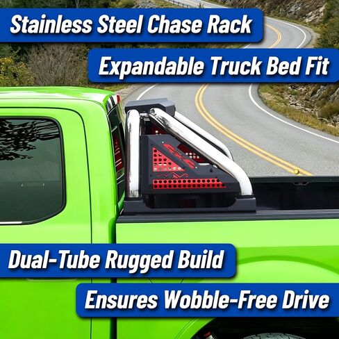 Stainless Steel Mid Size Roll Bar for Truck, Truck Roll Bar Adjustable Sport Bar Chase Rack Compatible for Tacoma,Ranger,Gladiator,Frontier,Canyon,Colorado in Kuwait