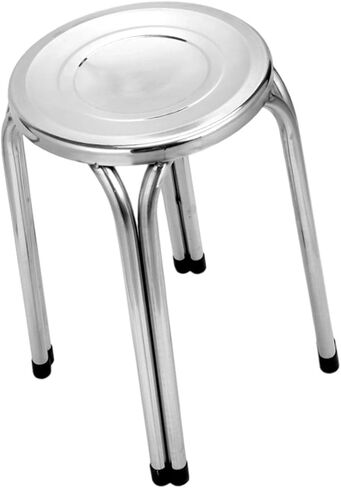 Stackable Stool Stainless Steel Round Metal Stool for Dining Room Garden in Saudi Arabia