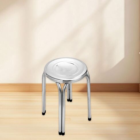Stackable Stool Stainless Steel Round Metal Stool for Dining Room Garden in Saudi Arabia
