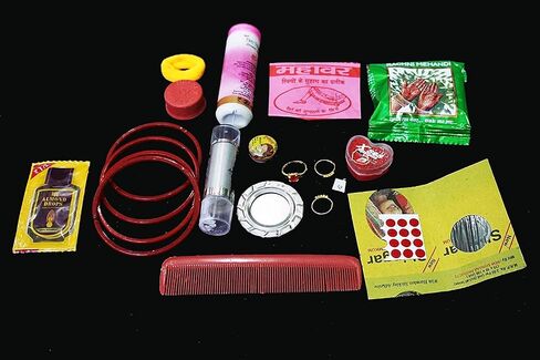 MATA Shringar Complete Navratri Pooja Kit – 16 Essential Items for Devi Shringar, Packed in Plastic Storage Box with Small Chunri Pack of 1 in Kuwait