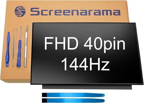 SCREENARAMA New Screen Replacement for HP Omen 16-B0013DX, FHD 1920x1080, 40pins, 144Hz, IPS, Matte, LCD LED Display with Tools in Kuwait