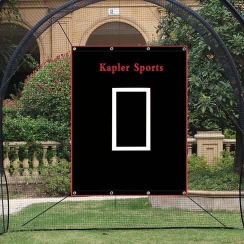 Kapler Vinyl Backstop Baseball/Softball Tarpaulin Backstop Batting cage Target with Bungees 5x6 in Kuwait