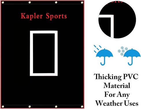 Kapler Vinyl Backstop Baseball/Softball Tarpaulin Backstop Batting cage Target with Bungees 5x6 in Kuwait