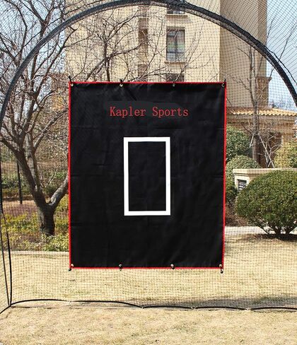 Kapler Vinyl Backstop Baseball/Softball Tarpaulin Backstop Batting cage Target with Bungees 5x6 in Kuwait