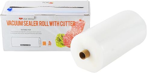 L'ELEF MISTICO Vacuum Sealer Bags Rolls 11''X100' with Cutter Box, Commercial Grade, BPA Free, Heavy Duty Food Storage Freezer Bags in Kuwait