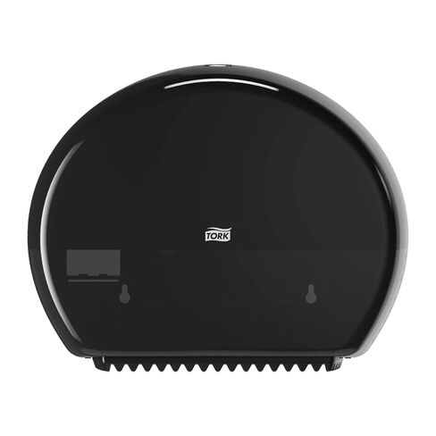 Tork Mini Jumbo Toilet Paper Roll Dispenser Black T2, Modern Look, Elevation Design, 555028A in Kuwait