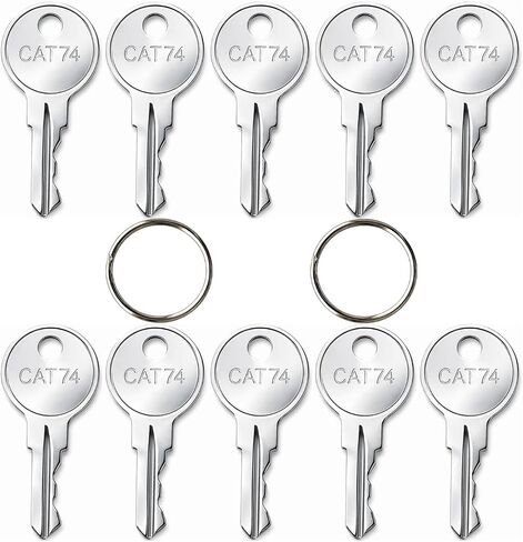 (10-Pack) CAT74 Dispenser Keys 33043 for Bobrick Commercial Toilet Paper & Towel Dispensers with 2 Key Rings in Kuwait