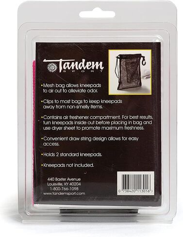 Tandem Sport Pink Mesh Knee Pad Bag - Keep Volleyball Knee Pads Fresh - Air Dry Knee Pad Bag with Air Freshener Compartment - Use for Volleyball Gear or for Any Sport Equipment - Pink in Kuwait