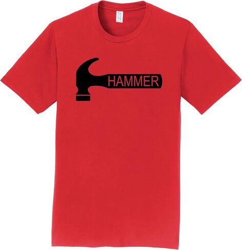 تيشيرت Logo Infusion باللون الأزرق 100% قطن - لعبة Hammer Bowling - شعار أسود - تصميم 00AD in Kuwait