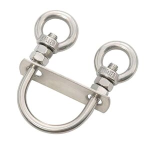304 Stainless Steel Double Eye Nut U-Bolt Railing Hook, M10 Punch-Free Multi-Purpose Fastener for Handrails and Pipes (M10*48) in Kuwait