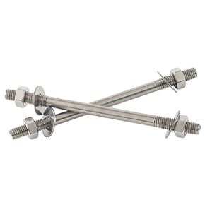 M8 304 Stainless Steel Through-Wall Screws with Extended Studs, Hex Nuts and Flat Washers Fasteners for Construction (M8*80 (2 Sets)) in Kuwait