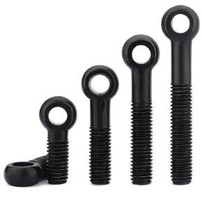 Carbon Steel Blackened Eye Bolts M8 Union Screws Slipknot Bolts with Full and Partial Thread for Rigging, Lifting, DIY (M8X60 [20 PCS]) in Kuwait