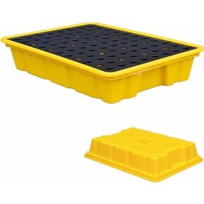Spill Containment Pallet Tray Platform Oil Drum Drums Concrete Modular Drain Proof Tank polyethylene Profile Paint Bucket Garage Industrial,Modular Spill Containment Pallet, Stackable Leakpr in Kuwait