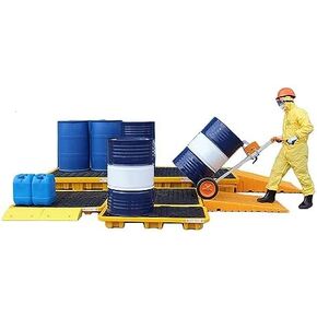 Spill Containment Pallet Tray Platform Oil Drum Drums Concrete Modular Drain Proof Tank polyethylene Profile Paint Bucket Garage Industrial,Industrial Nestable Oil Drums Leak-Proof Tray, Gar in Kuwait