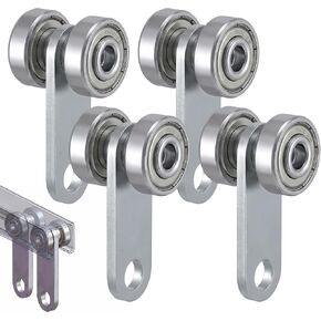 2 Wheels Trolley Assembly Rollers 4-Pack Two Bearing Metal Rollers for Use 1-5/8" Wide & All 1-5/8" Taller Strut Channels or Garage Pulley System Hoist Systems,Silent Trolley Wheels in Saudi Arabia