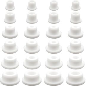 24 PCS Bathtub Jet Covers, 6 Sizes Silicone Hole Plug, White Jet Tub Plug Cover Caps Fit for 9-10 mm 12mm 14mm 16mm 18mm 22-23mm Bathtub Hole, Flexible Reusable Waterproof Tube Plugs End Covers in Kuwait