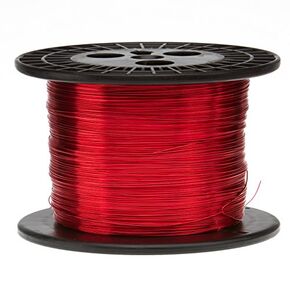 سلك مغناطيسي، سلك نحاسي مطلي بالمينا، 16 AWG، 10 رطل، طول 1261 بوصة، قطر 0.0520 بوصة، أحمر in Kuwait