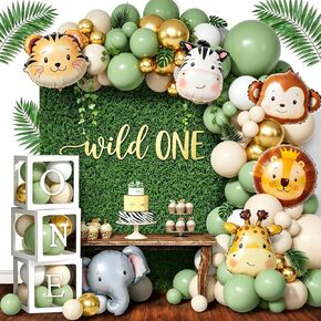First Birthday Decorations for Girl Boy - 3pcs Stereoscopic Balloon Boxes with ONE Letters for Baby 1st Birthday Party Supplies, Baby Cube Blocks for ABC Photography Props Table Centerpiece in Kuwait