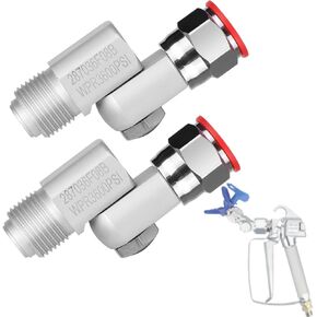 GregYoung 2 Pack Swivel Joint for Airless Paint Sprayer,Airless Wand Extension Accessories,Replace Fan Pivot for Airless Spray Gun,Compatible with Graco 235486 7/8 Inch Thread 180 Degree Rotation in Saudi Arabia