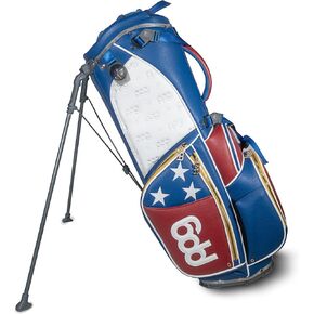 حقيبة حامل جلدية من سلسلة PPG Pin Point Golf Triumph، مقسم نادي 7 اتجاهات، غطاء واقي، جيوب متعددة للتنظيم، يمكن ربطها بسهولة بعربة الدفع والعربة in Kuwait